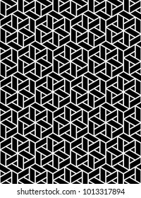 Vector seamless texture. Modern geometric background. Repeated pattern with hexagonal tiles.