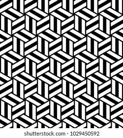 Vector seamless texture. Modern geometric background. Repeated pattern with hexagonal tiles.