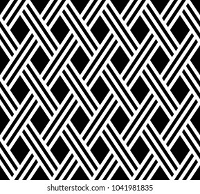 Vector seamless texture. Modern geometric background. Repeated pattern with intersecting stripes.
