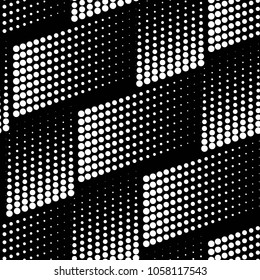 Vector seamless texture. Modern geometric background. Intersecting strips of points.