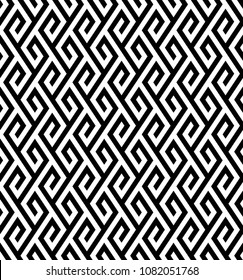 Vector seamless texture. Modern geometric background. Monochrome repeating pattern with rhombuses.