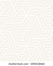 Vector seamless texture. Modern geometric background. Monochrome repeating pattern with hexagonal tiles.