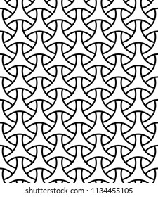 Vector seamless texture. Modern geometric background. A grid with round cells.