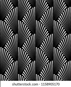 Vector seamless texture. Modern geometric background. Monochrome geometric pattern with triangles of points.