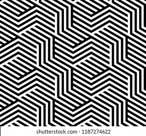 Vector seamless texture. Modern geometric background. Repeated pattern with interwoven stripes.