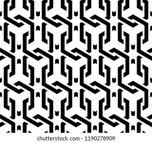 Vector seamless texture. Modern geometric background. Lattice with hexagonal cells.