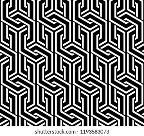 Vector seamless texture. Modern geometric background with hexagonal tiles.