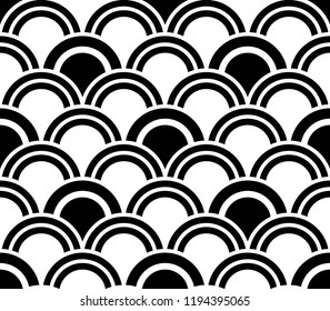 Vector seamless texture. Modern geometric background with circles.