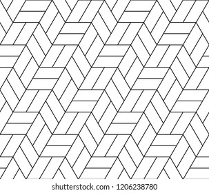 Vector seamless texture. Modern geometric background. Repeating monochrome pattern with broken lines.