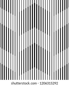 Vector seamless texture. Modern geometric background. Monochrome repeating pattern with vertical stripes.