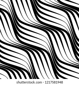 Vector seamless texture. Modern geometric background. Repeating pattern with wavy lines.