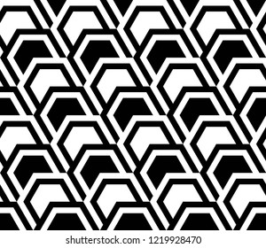 Vector seamless texture. Modern geometric background with hexagonal tiles.