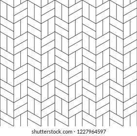 Vector seamless texture. Modern geometric background. Repeating monochrome pattern with broken lines.