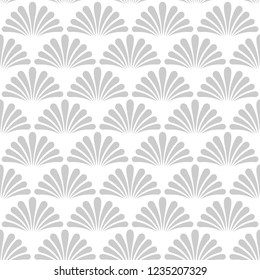 Vector seamless texture. Modern geometric background. Repeating pattern with curly tiles.