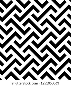 Vector seamless texture. Modern geometric background. Monochrome repeating pattern with broken lines.