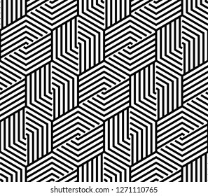 Vector seamless texture. Modern geometric background with hexagonal tiles.
