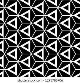 Vector seamless texture. Modern geometric background. Grid with hexagonal cells.