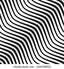 Vector seamless texture. Modern geometric background. Repeating pattern with wavy lines.
