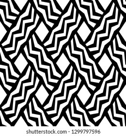 Vector seamless texture. Modern geometric background with intersecting stripes.