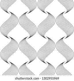 Vector seamless texture. Modern geometric background with fantastic shapes.