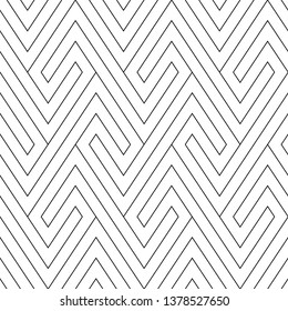 Vector seamless texture. Modern geometric background. Lattice with offset diamonds.