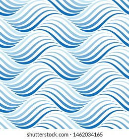 Vector seamless texture. Modern geometric background.  Repeating pattern with wavy lines.
