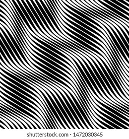 Vector seamless texture. Modern geometric background. Repeating pattern with wavy lines.
