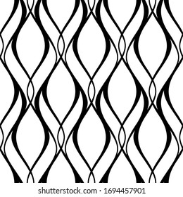 Vector seamless texture. Modern geometric background. Repeating pattern with wavy lines.