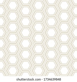 Vector seamless texture. Modern geometric background with hexagonal tiles.