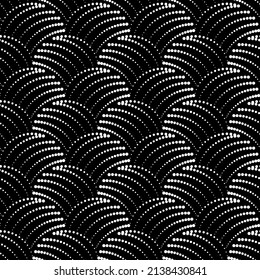 Vektornahtlose Textur. Moderner, geometrischer Hintergrund mit Punktziegeln.