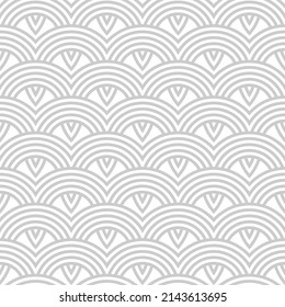 Vector seamless texture. Modern geometric background. Repeating geometric pattern with semicircles