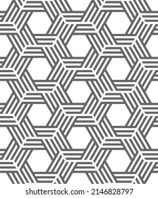 Vector seamless texture. Modern geometric background with hexagonal tiles.