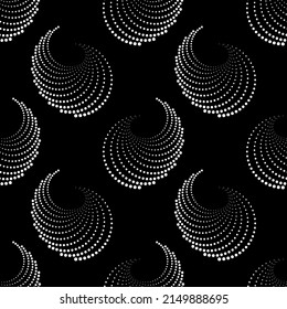 Vector seamless texture. Modern geometric background. A repeating geometric pattern with swirls of dots.