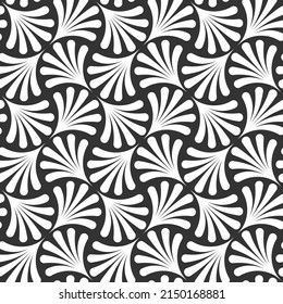 Vector seamless texture. Modern geometric background. Repeating geometric pattern with curly tiles.