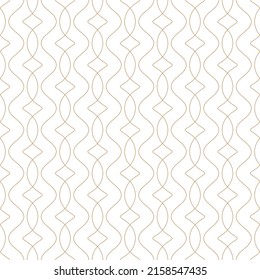 Vector seamless texture. Modern geometric background with thin wavy lines.