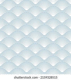 Vector seamless texture. Modern geometric background with wavy lines.