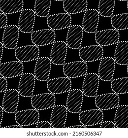 Vector seamless texture. Modern geometric background with dotted wavy lines.
 
