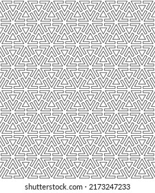 Vector seamless texture. Modern geometric background with hexagonal tiles.