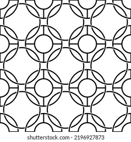 Vector seamless texture. Modern geometric background. Mesh with rings.