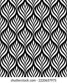 Vektornahtlose Textur. Moderner, geometrischer Hintergrund mit lockigen Fliesen.