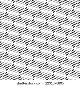 Vector seamless texture. Modern geometric background with hexagonal tiles and stripes.