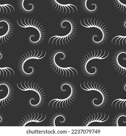 Vector seamless texture. Modern geometric background . Grid with spirals. 