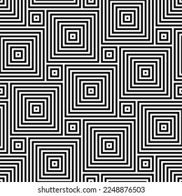 Vector seamless texture. Modern geometric background with square tiles.