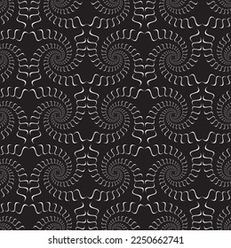 Vector seamless texture. Modern geometric background with spirals.