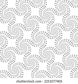 Vector seamless texture. Modern geometric background with spirals.