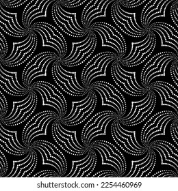 Vector seamless texture. Modern geometric background with abstract dot shapes.