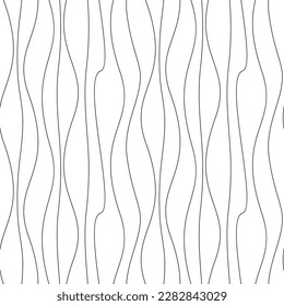 Vector seamless texture. Modern geometric background with thin wavy threads.