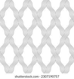 Textura sin fisuras del vector. Fondo geométrico moderno. Malla de hilos ondulados delgados.