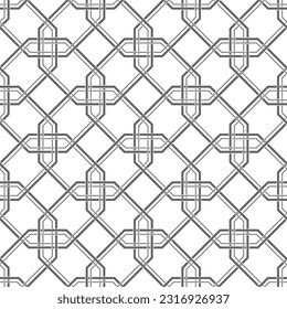 Vector seamless texture. Modern geometric background with octagonal tiles.