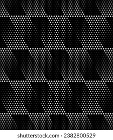 Vector seamless texture. Modern geometric background with diamond pattern from dots.